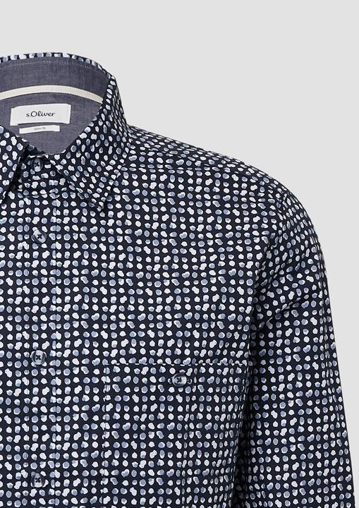 Immagine prodotto s.Oliver Hemd Slim Fit: Gemustertes Hemd aus Baumwollstretch (M)