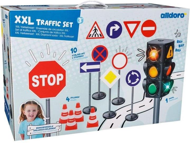 Immagine prodotto Alldoro XXL Set del traffico (75 cm di altezza, 21 pezzi)