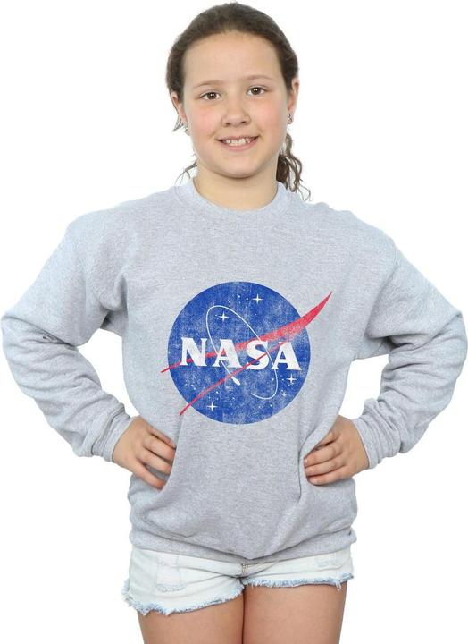 Actual product image Nasa Girls Distressed Logo Cotton Sweatshirt (128)