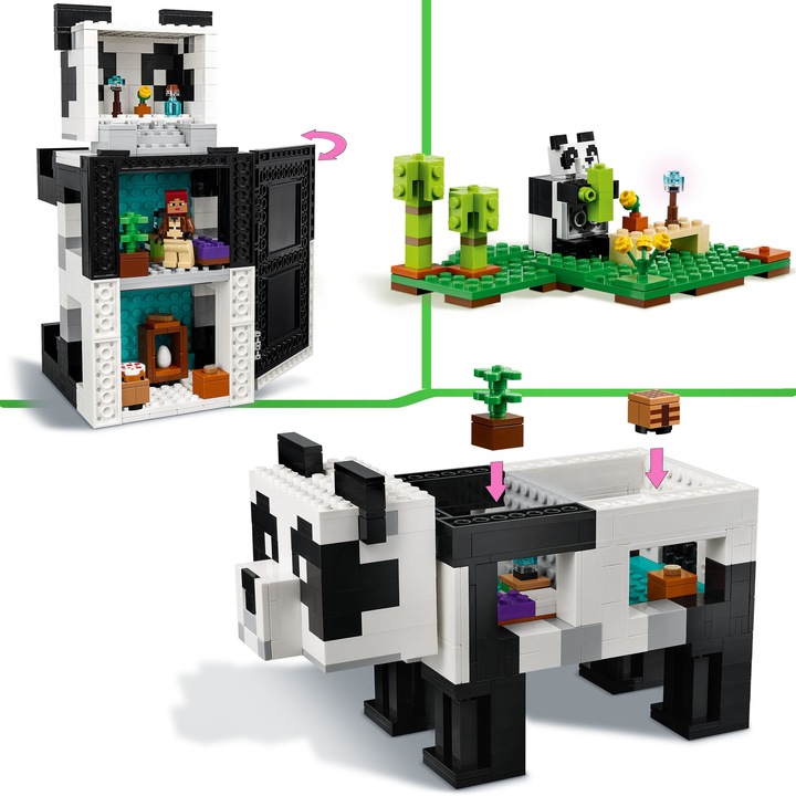 Image du produit LEGO La maison des pandas (21245, LEGO Minecraft)