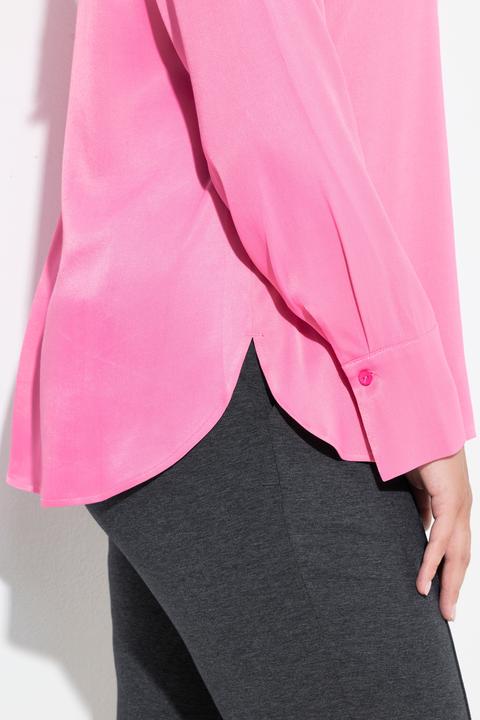 Immagine prodotto Ulla Popken Camicia in raso con collo da camicia e maniche lunghe (60)