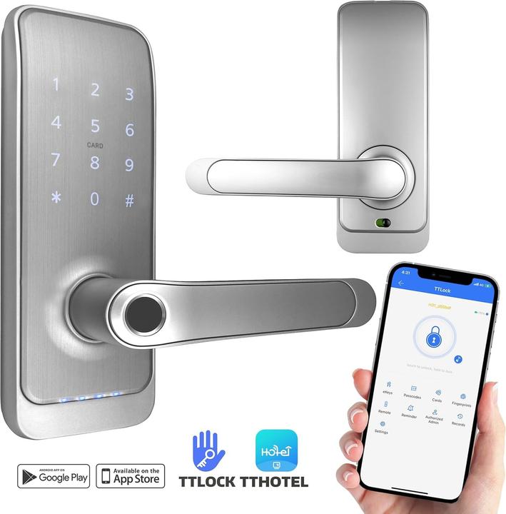 Produktbild Eura Griff mit Zugangskontrolle ELH-01H4 silber (Fingerabdruck)