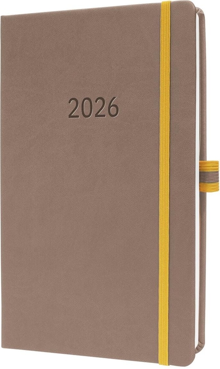 Sigel Wochenkalender Linescape 2026, ca. A5, braun/gelb (German)
