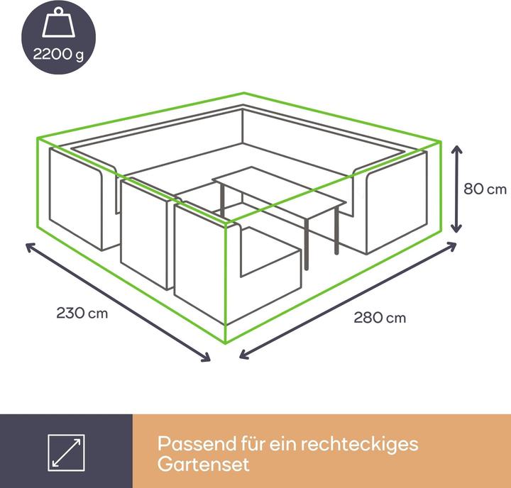 Actual product image Garden Lights Outdoor Cover for Lounge Set - XL