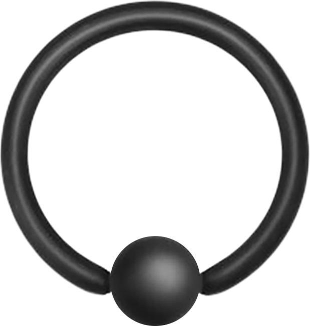 Produktbild Star Piercing Ball Closure Ring schwarz matt (ohne Messing, Chirurgenstahl 316L)