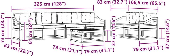 Produktbild vidaXL Outdoor-Sofa
