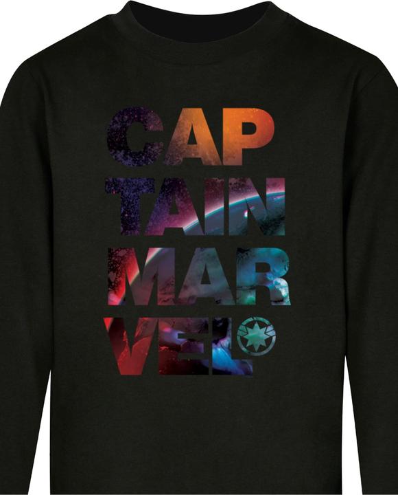 Produktbild Absolute Cult Kids Captain Marvel - Space Text Longsleeve - 135525 (158, 164)
