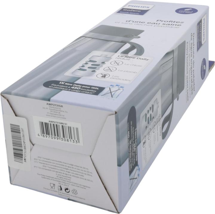 Actual product image Philips GoZero Daily Filtration bottle grey