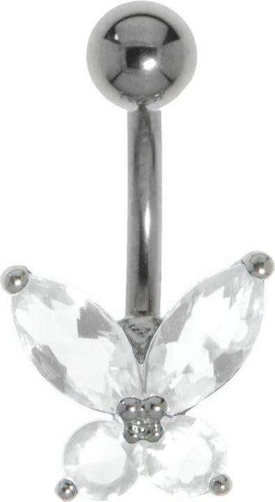 Image du produit Bijouteria Piercing nombril (Laiton rhodié, Cristallin, Titane)