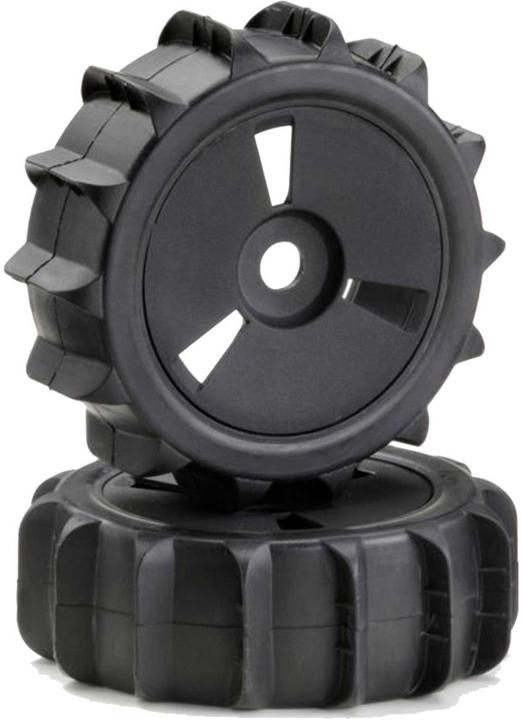 Produktbild Absima 1:8 Buggy Kompletträder Sandpaddle rough Disk Schwarz 2 St.