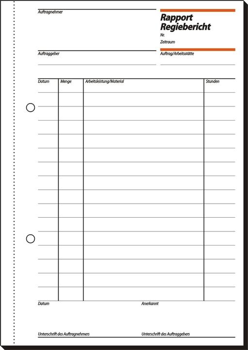 Nährwerte und Zutaten Sigel Rapport/Regiebericht