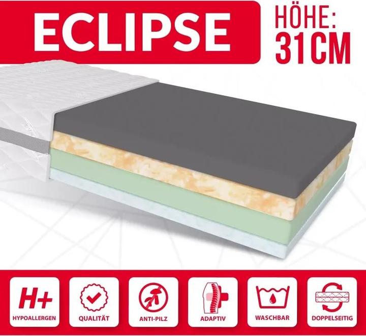 Image du produit Avetoe Matratze 90x200 ECLIPSE Solid Orange Green (Noyau de mousse, 90 x 200 cm)