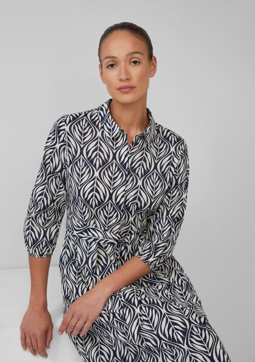 Actual product image S.Oliver Kleid Hemdblusenkleid in Midilänge mit All-over-Print (44)