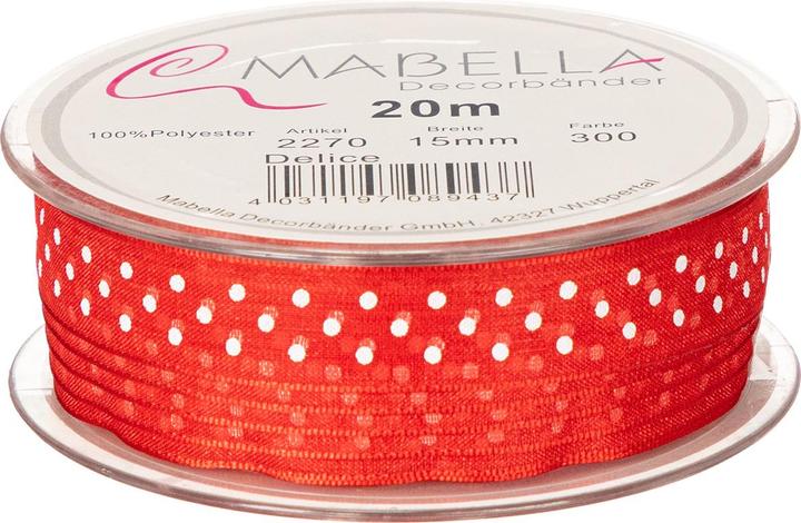 Produktbild Mabella Geschenkband mit Punktemuster für vielseitige Geschenkverpackungen (20x)