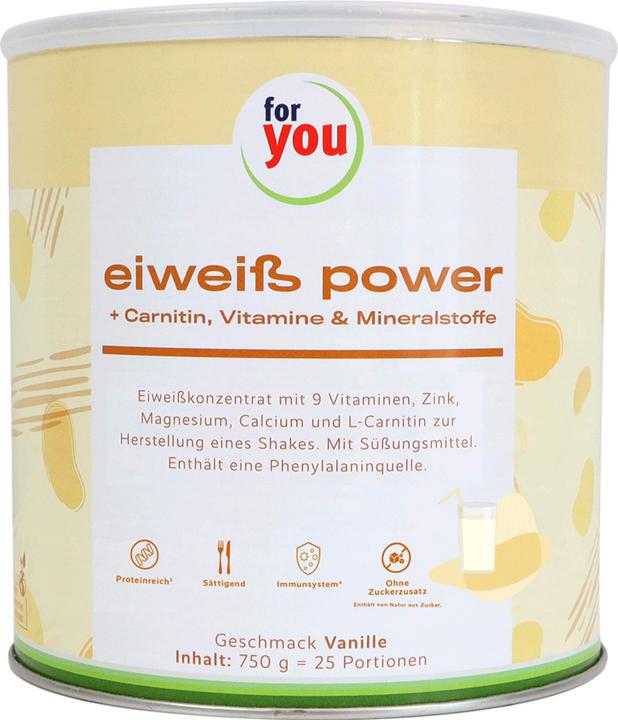 For You eiweiss power Vanille (750 g, 1x, Vanille)