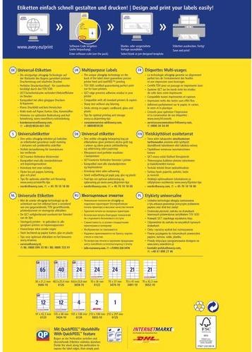 Actual product image Avery Universal labels