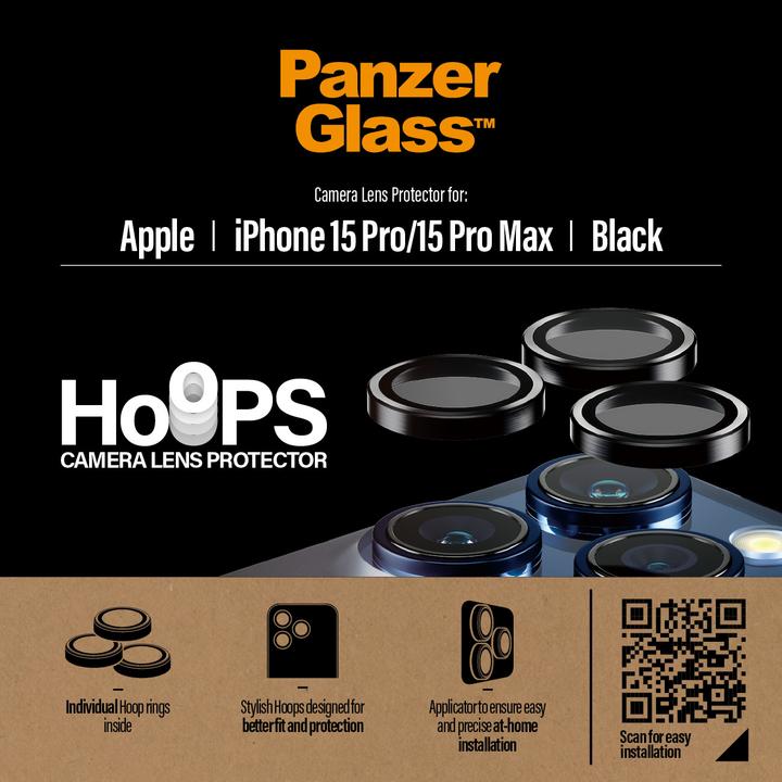 Actual product image PanzerGlass Hoops Camera Lens Protector (1 Piece, Apple iPhone 15 Pro Max, Apple iPhone 15 Pro)