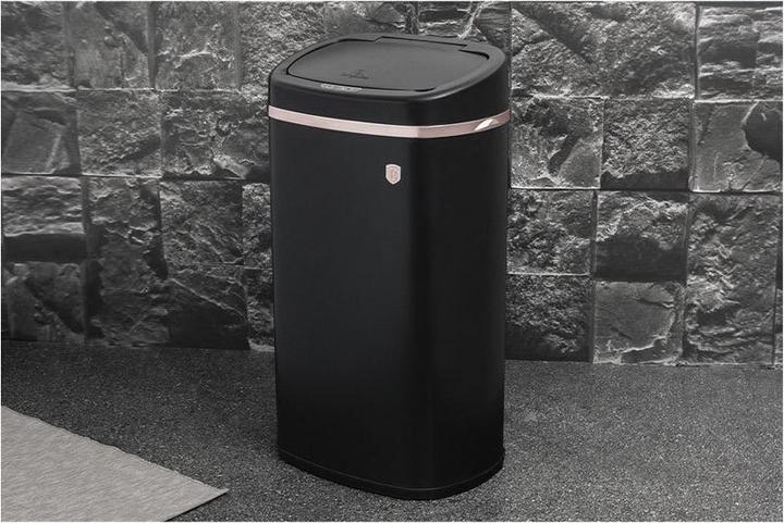 Immagine prodotto BerlingerHaus Cestino di design con sensore tattile, nero-rosa-oro, 58 L (58 l)