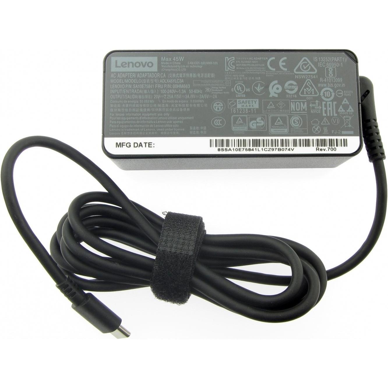 Lenovo SA10E75841 (45 W), Notebook Netzteil, Schwarz