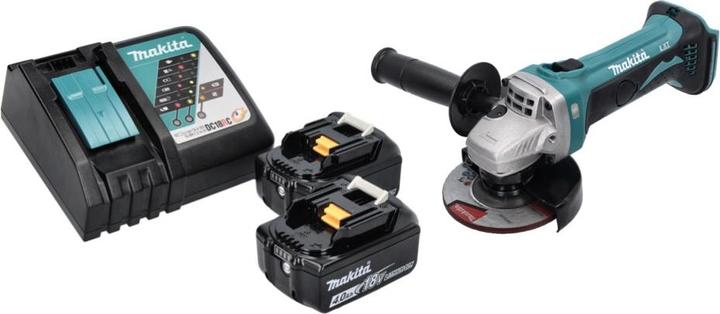 Produktbild Makita DGA 452 RM Akku Winkelschleifer 18 V 115 mm + 2x Akku 4,0 Ah + Ladegerät (115 mm)