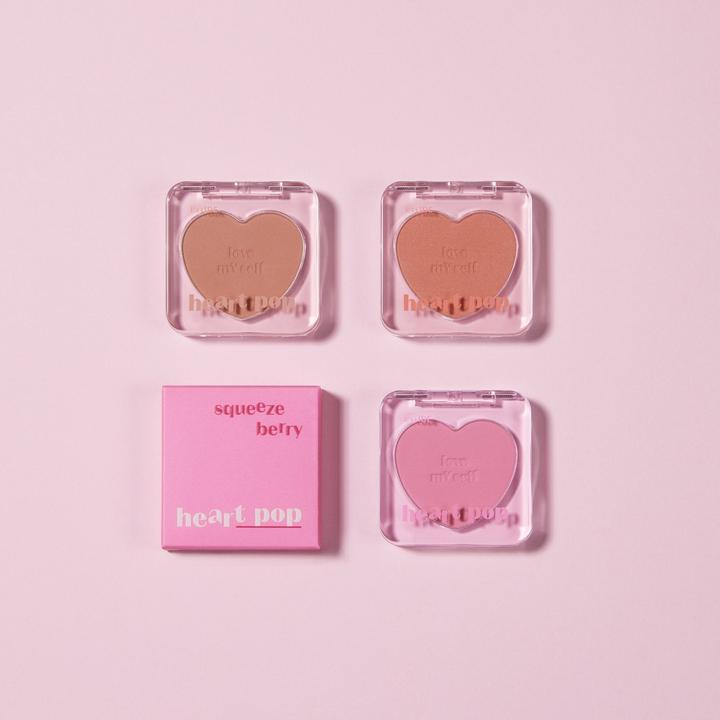 Actual product image Etude House Heart Pop Blusher (Squeeze Berry)