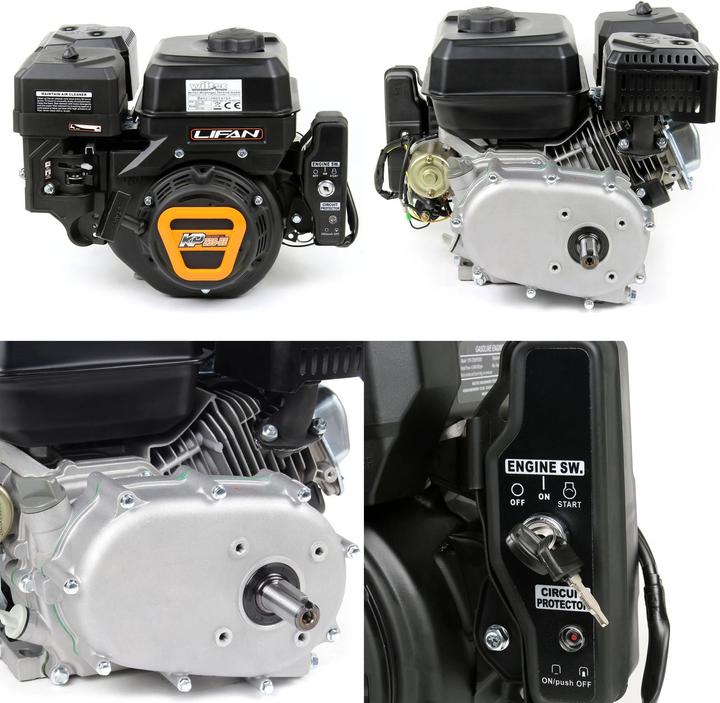 Actual product image Wiltec LIFAN KP230-RE Single Cylinder Petrol Engine 6.5hp with Wet Clutch and 22mm Shaft for Heavy Machines