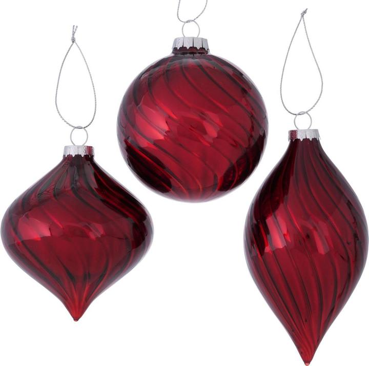 Immagine prodotto Boltze Home Brilea, gingillo natalizio rosso assortito da 8 cm (1 pezzo) (1 x)