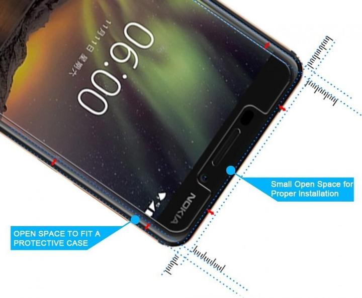 Actual product image Screenguard Nokia 6.1 Protective Glass Film Case Friendly Design (1 pcs., Nokia 6.1)