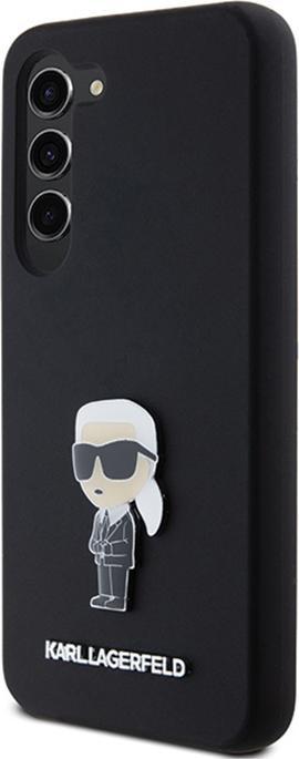 Actual product image Karl Lagerfeld KLHCMSMHKNPK + S926 czarny/black Silicone Ikonik Metal Pin (Samsung Galaxy S24+)