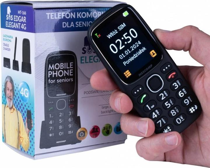 Produktbild MesMed Mobiltelefon Mescomp MT-166 Edgar Elegant 4G (2 Mpx)