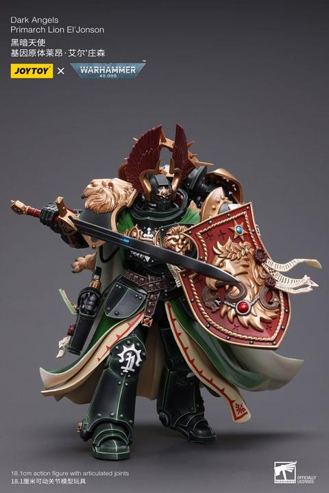 Actual product image Joy Toy Warhammer 40k Action Figure 1/18 Dark Angels Primarch Lion El' Jonson 18 cm