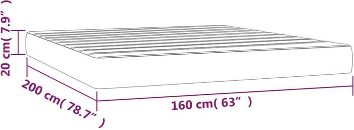 Produktbild vidaXL Taschenfederkern-Matratze (Federkern, 160 x 200 cm)