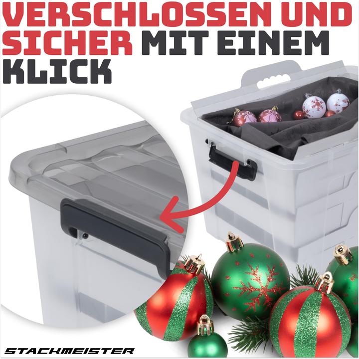 Produktbild Stackmeister Aufbewahrungsbox Mit Deckel Für Weihnachtsdeko