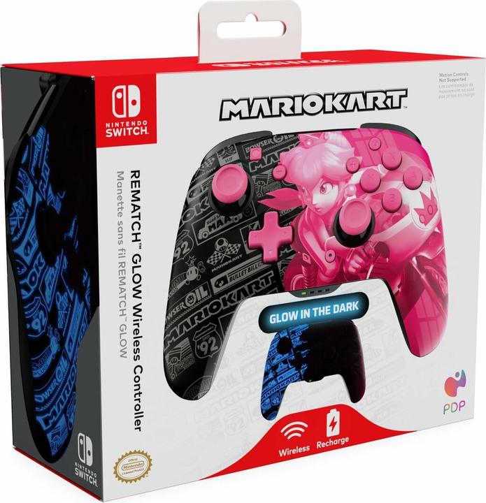 Actual product image PDP Rematch Glow Wireless Grand Prix Peach (Switch, Switch Lite, Switch OLED)