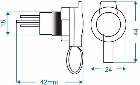 Immagine prodotto ProPlus Einbau-Steckdose DIN 12V/24V-16A
