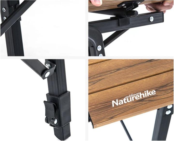 Produktbild Naturehike Aluminium Campingtisch in Holzoptik