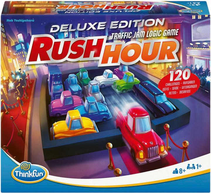 Image du produit Ravensburger ThinkFun 76617 - Rush Hour - Le célèbre jeu d'embouteillage dans l'édition Deluxe avec des (Allemand, Anglais, Espagnol, Français, Italien, Néerlandais, Portugais, 1 - 4 Joueur)
