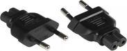 Image du produit Good Connections Adaptateur de courant Euro-fiche type C (CEE 7/16, droite) à C7/Euro 8 femelle (droite), noir, ®.
