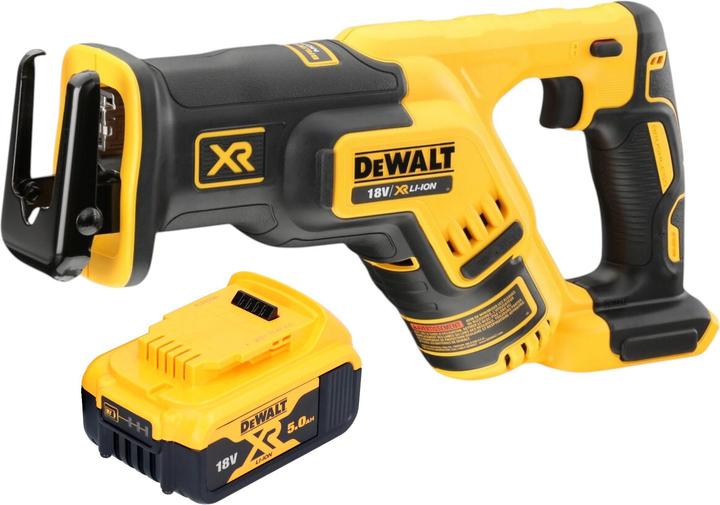 1x DeWalt DCS 367 cordless reciprocating saw, 1x DeWalt DCB 184 18 V 5.0 Ah battery, without charger