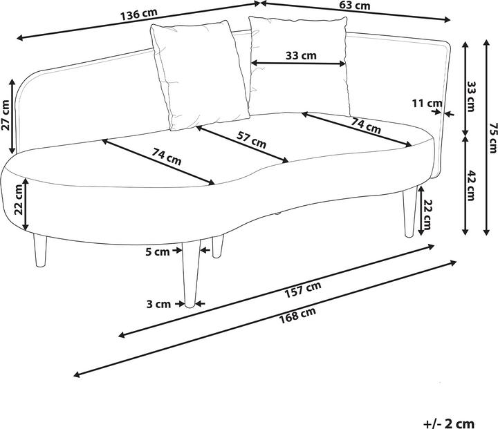 Actual product image Beliani Chaumont (Chaise longue)