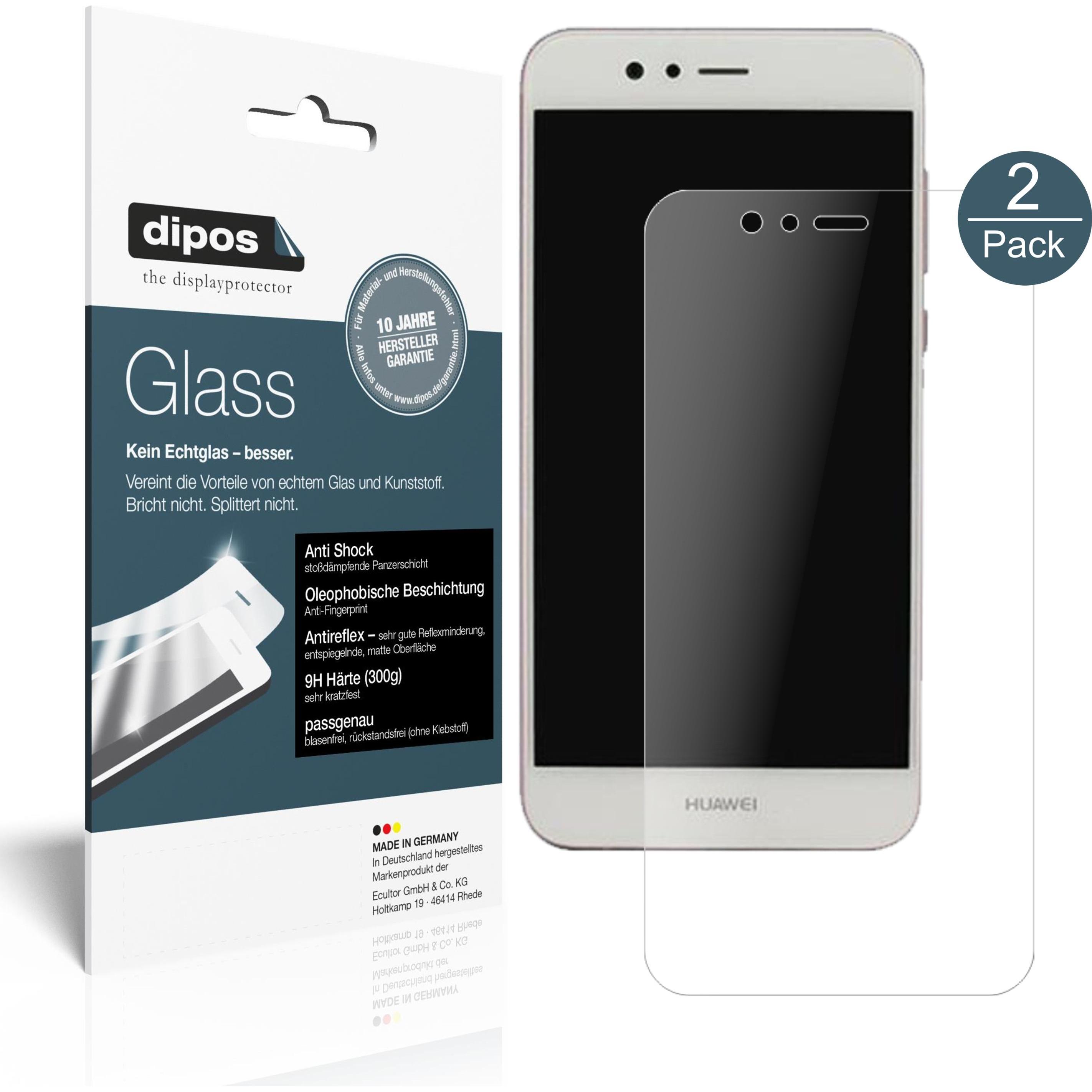 Dipos Displayschutz Anti-Shock (2 Stück, Huawei Nova 2 Plus), Smartphone Schutzfolie, Transparent