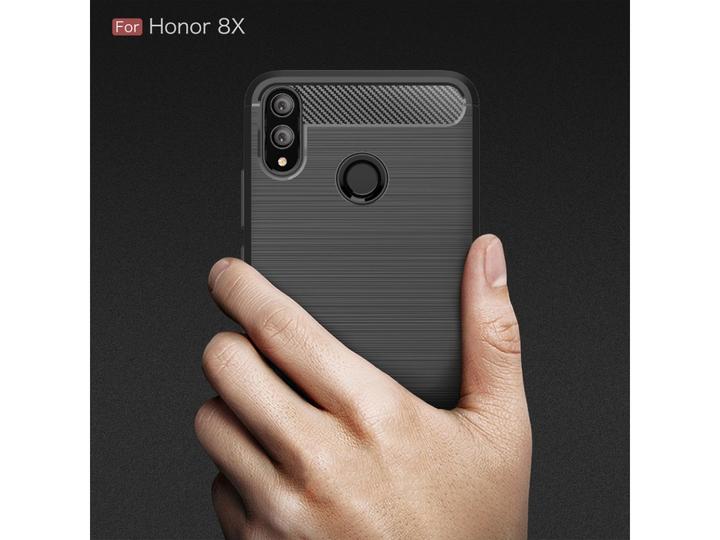 Actual product image Screenguard Honor 8X Cover Carbon Brushed Soft TPU (Honor 8X)