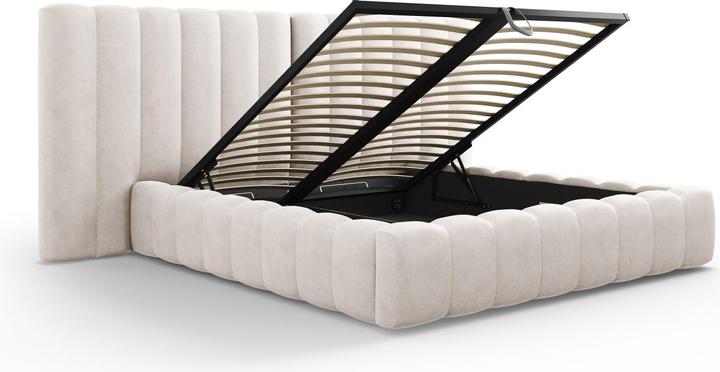 Actual product image Micadoni Storage Bed With Double Headboard, "Kelp", 230x250x100Made in Europe (160 x 200 cm)