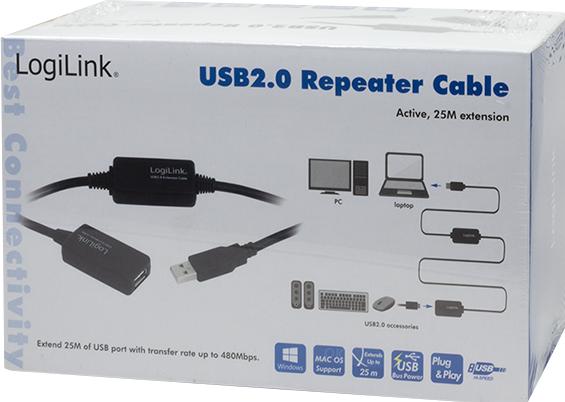 Produktbild LogiLink USB A - A (25 m, USB 2.0)