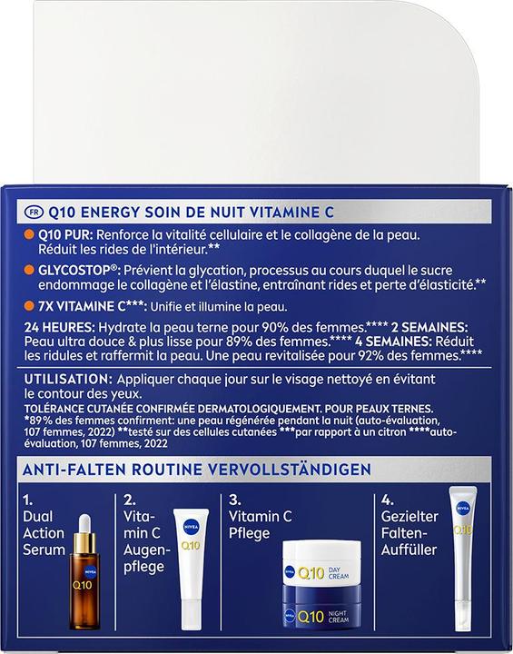 Produktbild NIVEA Q10 Energy Anti-Falten Nachtpflege (50 ml, Gesichtsbalsam)