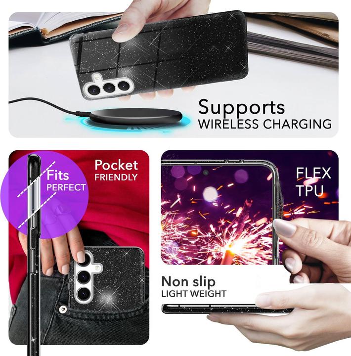 Image du produit Nalia Étui hybride pailleté (Samsung Galaxy S24+)