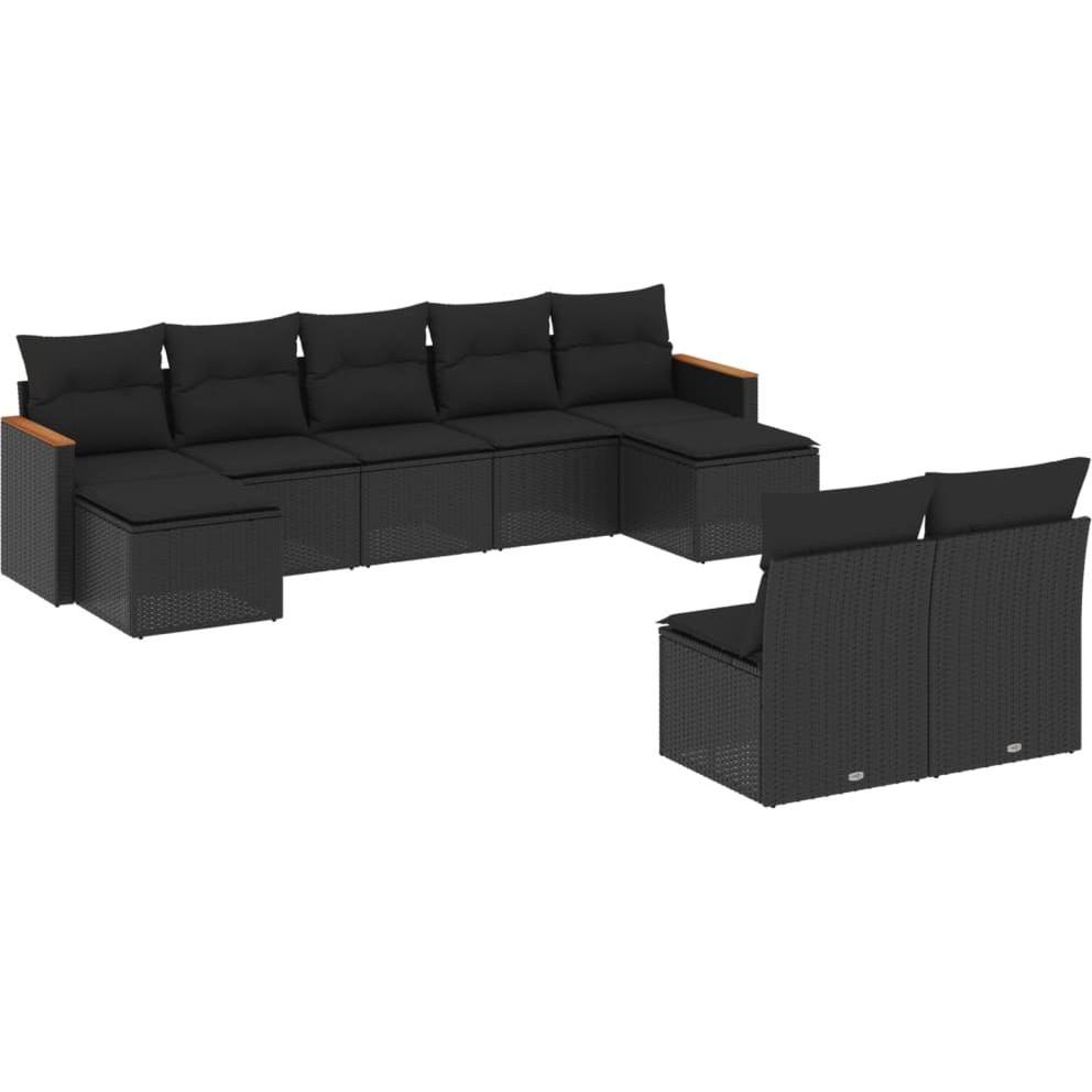 VidaXL, Gartenlounge, 10-tlg. Garten-Lounge-Set mit Kissen