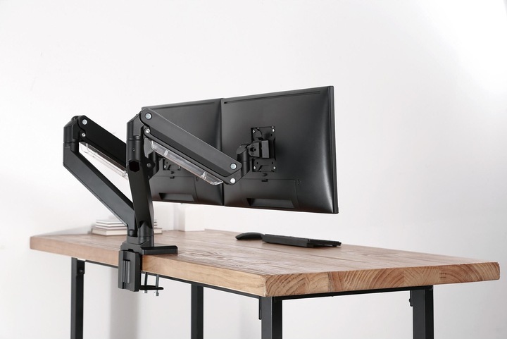 Actual product image Digitus Assmann Electronic Dual Gas Spring Monitor Table Mount 2x 35 inch 2x15kg max black (Table, 35")