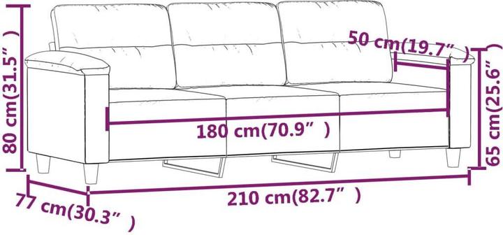 Produktbild vidaXL 3-Sitzer-Sofa (3-Sitzer)