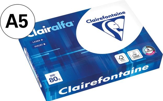 Actual product image Clairefontaine Clairalfa (80 g/m², 500 x, A5)